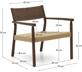 Kreslo s výpletom v prírodnej farbe Yalia – Kave Home
