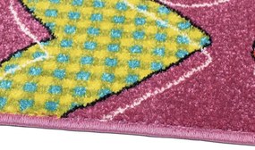 Koberce Breno Kusový koberec PLAY 47/RMR, ružová, viacfarebná,120 x 170 cm