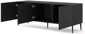 TV skrinka/stolík C 3D 150 Rowanna (čierna lesklá). Akcia -20%. Vlastná spoľahlivá doprava až k Vám domov. 1125038