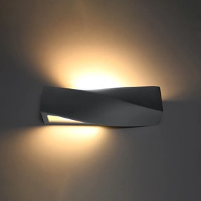 Sollux Lighting Nástenné keramické svietidlo SIGMA sivé