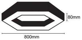 LED Stropné svietidlo LED/40W/230V 4000K pr. 80 cm