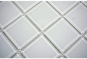 Sklenená mozaika CM4SE30F Crystal uni biela 30x30 cm