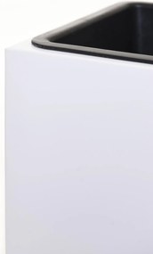 Kvetináč BLOCK pozink, výška 65 cm, biely, vr. vložky