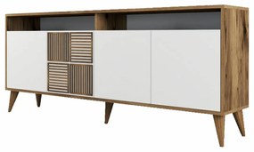 Skrinka Milan 2 Walnut and White