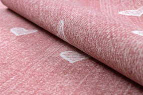 Koberec HEARTS Jeans - ružový