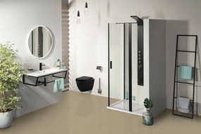 Polysan Polysan, Zoom Line Black obdĺžniková sprchová zástena 1200x800mm L/P varianta, ZL1312BZL3280B