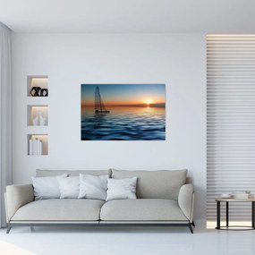 Obraz - Plachetnica na mori (90x60 cm)