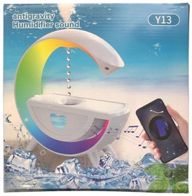 Antigravitačný zvlhčovač vzduchu Y13 v tvare G s Bluetooth reproduktorom