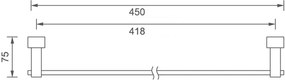 Novaservis - Držiak uterákov 450 mm Titania Anet chróm, 66327,0
