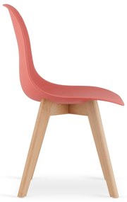 Korálová stolička KITO s bukovými nohami