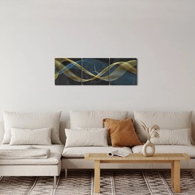 Obraz - Abstrakcia (s hodinami) (90x30 cm)