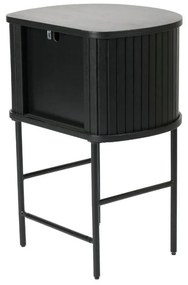 Čierny nočný stolík Nola – Unique Furniture