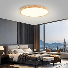 BRILAGI - LED stmievateľné svietidlo WOODROUND LED/70W/230V 3000-6000K priemer 80 cm + diaľkové ovládanie