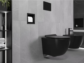 Mexen X-Wall-P zapustený držiak na toaletný papier, čierna matná, 1973