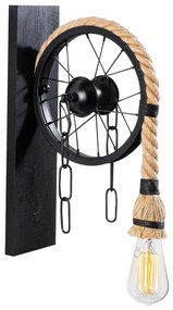 Nástenné svietidlo EREBOS 1xE27/40W/230V čierna/hnedá