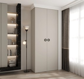 Šatníková skriňa 100 cm Carmela 40-1 (kašmír + čierna). Akcia -21%. Vlastná spoľahlivá doprava až k Vám domov. 1126503