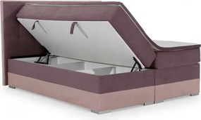 Posteľ Boxspring Damasia 200 x 180, sivá / modrá (DMS 09)