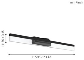 Eglo 780432 - LED Kúpeľňové osvetlenie zrkadla YANGUAS LED/11W/230V 59,5 cm IP44