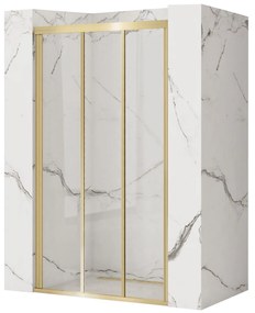 Rea Alex, 3-dielne sprchové posuvné dvere 100x190 cm, zlatá matná, REA-K2500