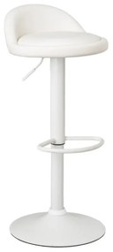 Biele barové stoličky s nastaviteľnou výškou z imitácie kože v súprave 2 ks (výška sedadla 72 cm) – Casa Selección