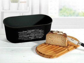 Kesper Chlebník s doskou na krájanie - čierny