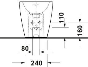 Duravit 2294100000 - Voľne stojací bidet D-NEO keramika/lesklá biela