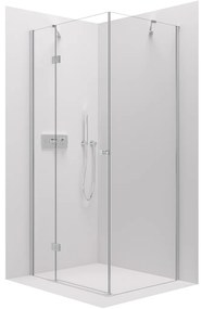 Cerano Marino, sprchovací kút 100(dvere) x 90(stena) x 190 cm, 6mm číre sklo, chrómový profil, CER-CER-422778