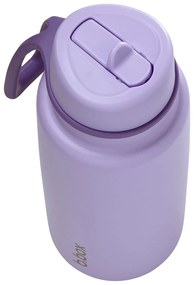 Antikorová termofľaša so slamkou 1 l - fialová