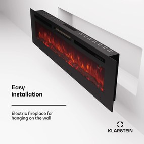 Klarstein Galeras 178, elektrický nástenný krb, 1800 W, LED