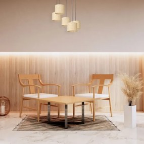 Luster na lanku RATTAN 5xE27/60W/230V ratan