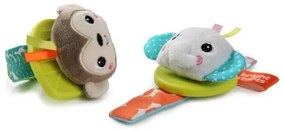 Hrkálka s hryzačkou na ruku 2 ks opica/slon 0m+