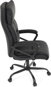 Kancelárske kreslo PEDRO — ekokoža, čierna