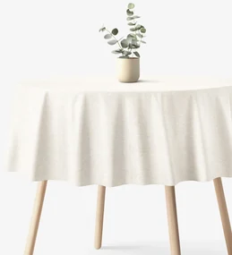 Goldea okrúhly obrus malaga - prírodný Ø 220 cm