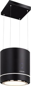 Klarstein Tron Ambience, digestor, 38 cm, ostrovčekový, 540 m³/h, LED, čierny