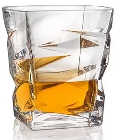 Crystal Bohemia ZIG ZAG poháre na whisky 300 ml, 6 ks