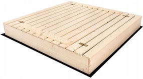 SandTropic Pieskovisko drevené XXL 146x138 cm uzatvárateľné