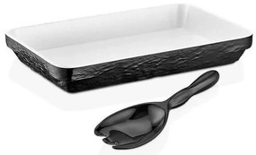 KULSAN MELAMÍNOVÁ ŠALÁTOVÁ SÚPRAVA ČIERNO BIELA