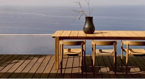 Záhradný jedálenský stôl z tíkového dreva 102x220 cm Icaro – Kave Home