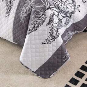 Prehoz na posteľ TIRSO sivo-biely Rozmer: 170 x 210 cm