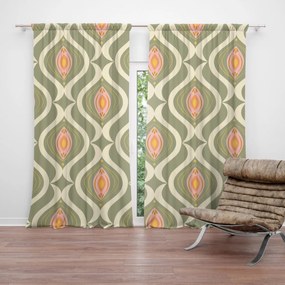 Sablio Záves Retro ornament: 2ks 140x250cm