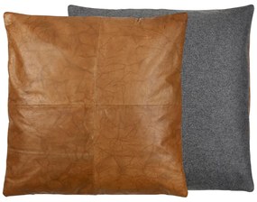 Kožený obojstranný vankúš Södahl Lodge, 60 x 60 cm