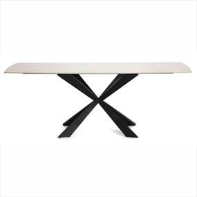 Jedálenský set 6x stoličiek + stôl 200 cm AVENBERG OBSIDIAN