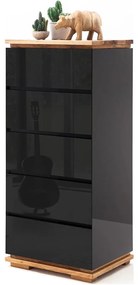 Komoda ARVI čierna/dub