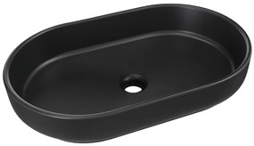 Závěsná skříňka Casad Nature River s deskou a umyvadlem 80 cm dub wotan/černá