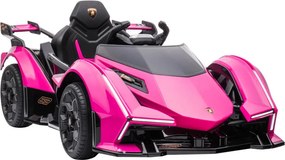 LEAN CARS Elektrické autíčko Lamborghini GT HL528 LED svetlá MP3 ružové