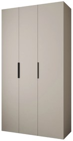 Šatníková skriňa 130 cm Carmela 40-4 (kašmír + čierna). Akcia -20%. Vlastná spoľahlivá doprava až k Vám domov. 1126647