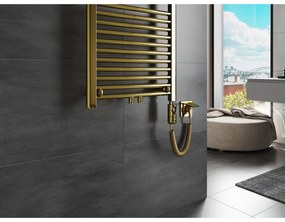 Mexen Mars, elektrické vykurovacie teleso 500 x 400 mm, 300 W, zlatá lesklá, W110-0500-400-2300-50