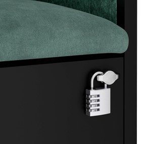 Sally 1150mm korpus Czarny - siedzisko Zielony