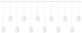 Svetelný záves gule 108 LED - studená biela