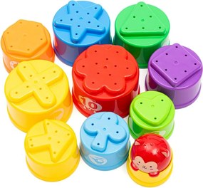 Baby Mix Vzdelávacie poháriky s melódiou, 10 ks